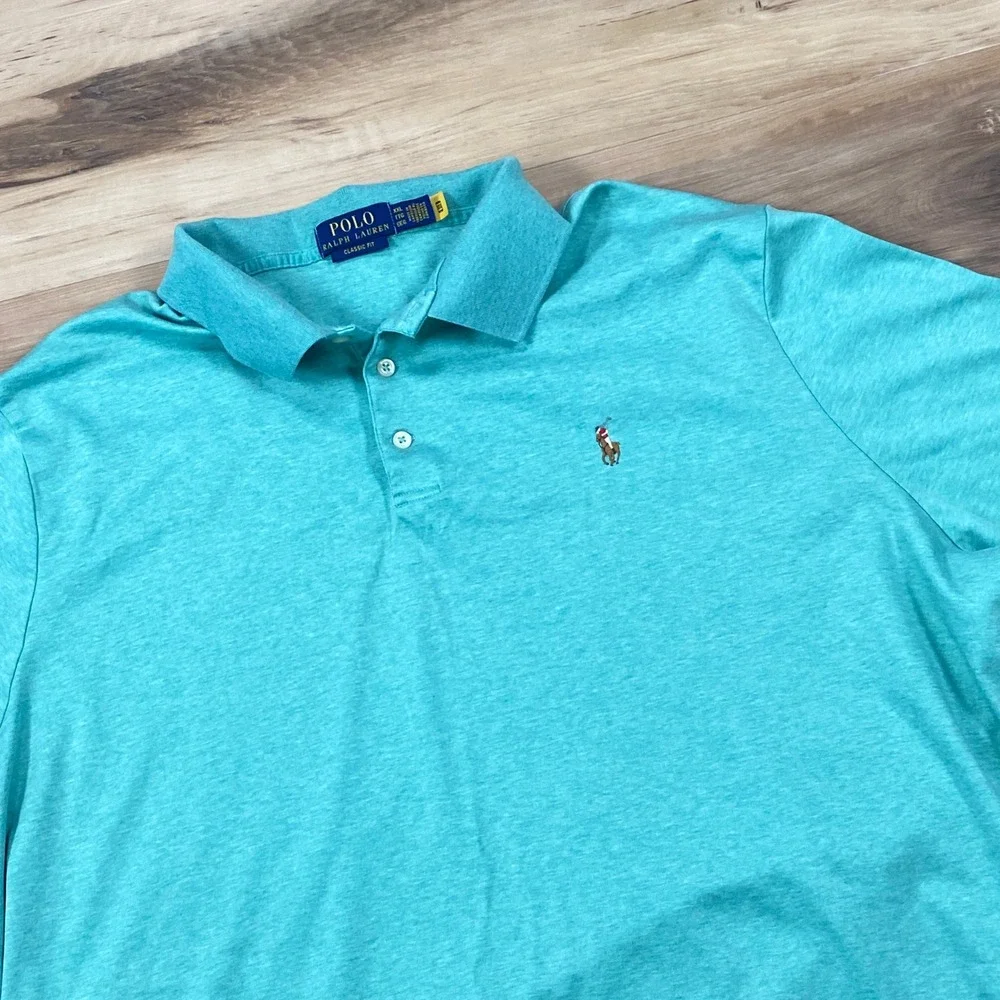 Polo Ralph Lauren Polo Mens XXL Classic Fit Cotton Jersey Mint Green Heritage